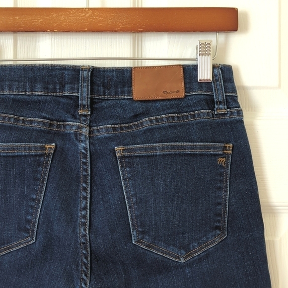 Madewell Classic Dark Indigo Wash Mid Rise Ankle Length Skinny Skinny Jeans 28 - Picture 14 of 15